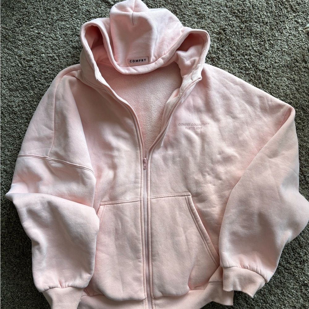 Comfort Collection Pink Full-Zip Hoodie